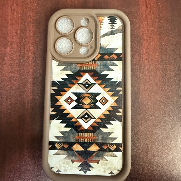 Aztec Pattern iPhone 14Pro Case - Picture 1 of 4